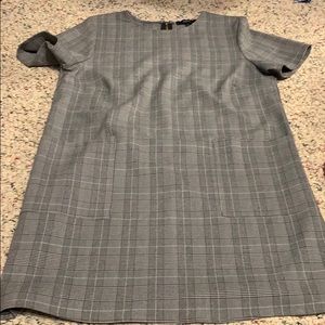 Short Black and White Plaid Dress